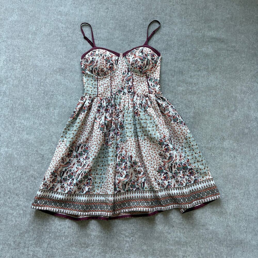 American Rag Cie Corset Paisley Dress
